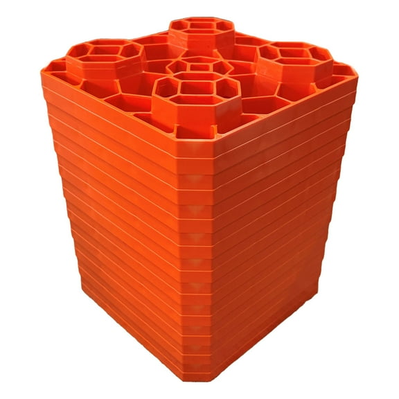 MAXSA Innovations RV Leveling Pad, 10-Piece Set, Orange, 39345