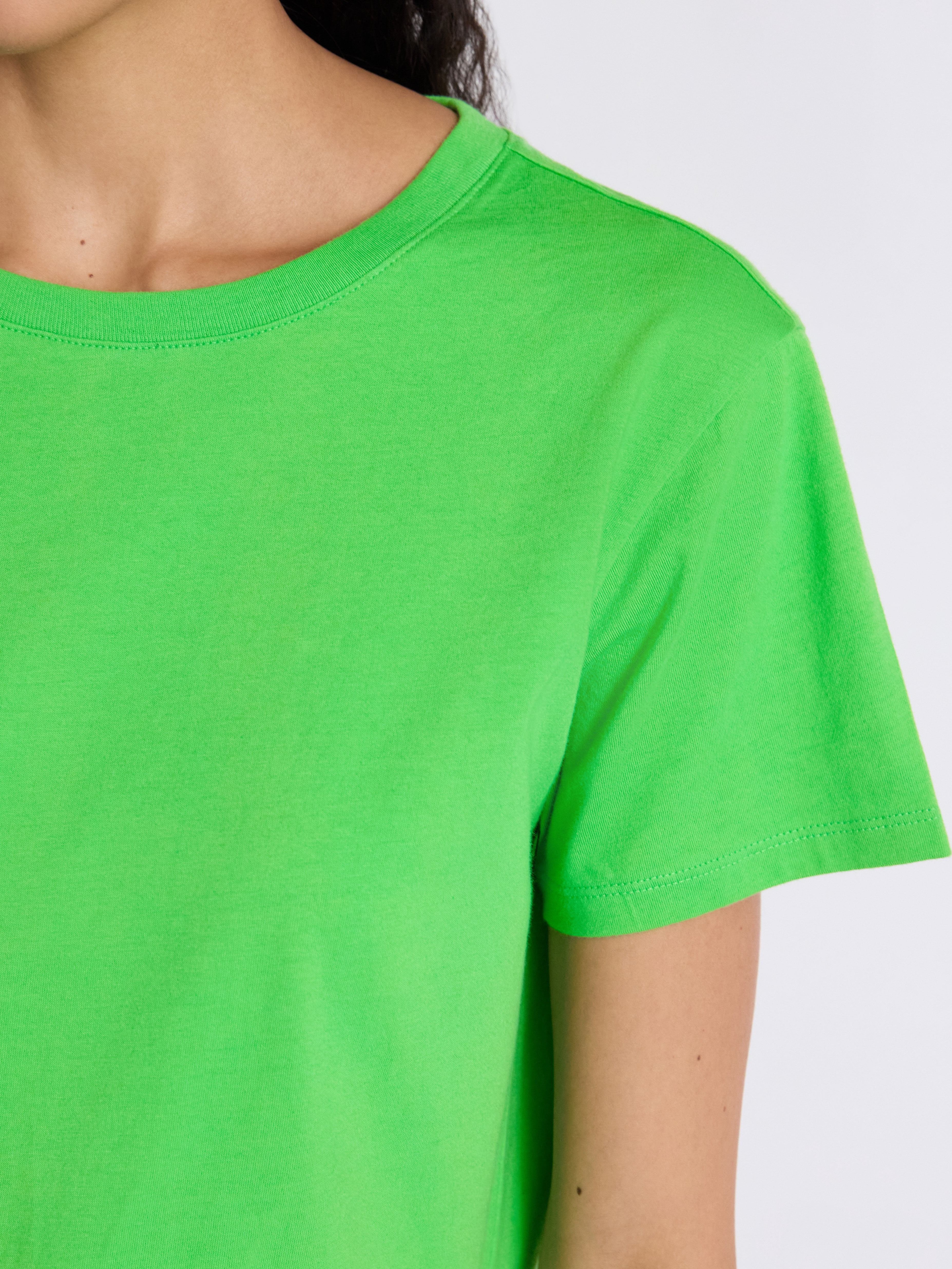 Free Assembly Women's and Women's Plus Cotton Cropped Boxy Tee with Short Sleeves, Sizes XS-4X