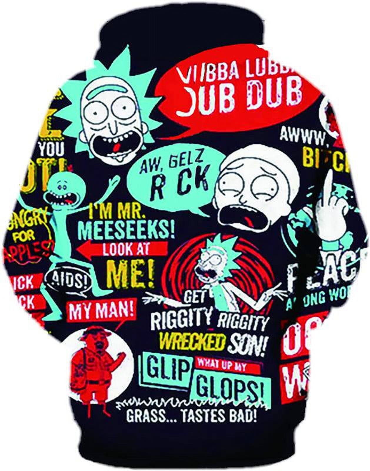 Rick and morty deals 3d print hoodie