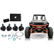 Angle View: 4) Rockville 8" Tower Speakers+Bluetooth Amplifier+Remote ATV/UTV/RZR/Polaris