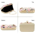 thumbnail image 3 of 3D Flower Clutch Purses for Women Gold Formal Wedding Party Evening Bags Chain Floral Shoulder bag, 3 of 6