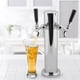 thumbnail image 4 of Grifo de Torre de Cerveza Ticfox Acero Inoxidable de Dos Cabezas Plateado, 4 of 8