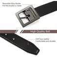 thumbnail image 4 of Kajeer Boys Kids Reversible Belts - Brown and Black Leather Belt for School Uniform Casual Jeans, 4 of 6