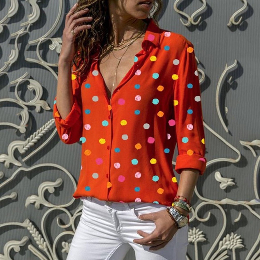 polka dot summer blouse