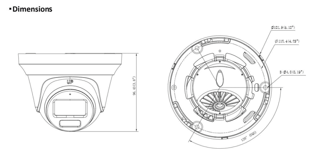 LTS CMHT1752WE-28F HD TVI 5MP 2.8mm Lens 131ft IR WDR Low-Light 4in1 Turrent Camera LTCMHT1752WE-28F