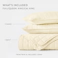 thumbnail image 3 of Lightweight Wrinkle Resistant Quilt Sets in Yellow Square for King Size Bedding by Comfort Canopy, 3 of 10