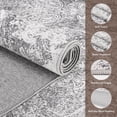 thumbnail image 4 of Washable Area Rug for Living Room, 4'x6' Neutral Abstract Light Gray Indoor Rug, Soft Low Pile & Stain Resistant Carpet for Entryway Nursery, 4 of 10