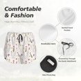 thumbnail image 5 of Running Shorts for Women, Funny Cute Cartoon Rabbit White Workout Athletic Shorts with Pockets, Lounge Yoga Shorts Women, 5 of 7