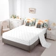 thumbnail image 5 of jejeloiu Geometric Striped Circle 7-Piece Twin Bedding Sets,Rustic Plant Leaf Bedding Comforter Set,Abstract Minimalsim Desgin Sheet Sets For Adults,Breathable Home Decor Reversible, 5 of 8