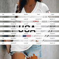 thumbnail image 3 of Easter womens shirts 250th Anniversary Printed V Neck T Shirt Patriotic Casual Top short sleeve shirts for women, 3 of 4
