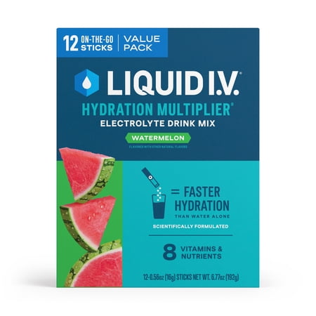 Liquid I.V.® Watermelon Hydration Multiplier® Powdered Electrolyte Drink Mix, 12 Count Packets