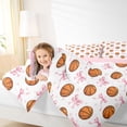 thumbnail image 3 of Erosebridal Cute Basketball Twin Bedding Sets for Kid, Pink Kawaii Bow Bedding Comforter Set, 7-Piece, 3 of 6