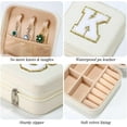 thumbnail image 4 of LAICAIW Small Jewelry Box for Girls, Travel Initial Jewelry Box for Girls | Small Jewelry Organizer Box | Travel Jewelry Case Jewelry Box Organizer | Mini Travel Jewelry Box-Initial E-White, 4 of 7