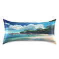 thumbnail image 3 of Dailycode Satin Pillow Case Queen Silk Pillow Cover for Hair and Skin Envelope Closure Stunning View Of Beach 20"x30", 3 of 9