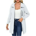 thumbnail image 3 of Zedker Rain Jacket for Women Waterproof Long Rain Coats Windbreaker Jackets Lightweight Raincoats Travel Hooded Trench Coats, 3 of 10