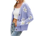 thumbnail image 1 of PENGXIANG Cardigan Décontracté Sexy Mode Col en V Imprimé Manches Longues Blouse, 1 of 5