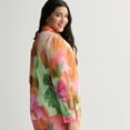 thumbnail image 2 of Women's INTEMPO™ Plisse Print Button Front Shirt Color: Tie Dye Size: XX LARGE, 2 of 4