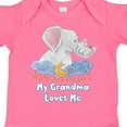 thumbnail image 4 of Inktastic My Grandma Loves Me Cute Elephants Clouds Moon and Stars Boys or Girls Baby Bodysuit, 4 of 5