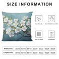 thumbnail image 5 of Chilfamy White Flowers Blue Background Pillow Covers for Couch Sofa Indoor Outdoor Home Decor 1PC 18x18in, 5 of 5