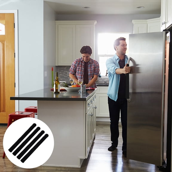 FOMIYES 4pcs fridge covers for doors Black Synthetic Material Holiday Season