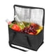 thumbnail image 5 of Bolsa de compras reutilizable aislada plegable Uxcell 11"x5.5"x6.7" con cremallera, negra, 5 of 6