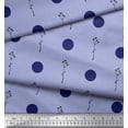 thumbnail image 3 of Soimoi Blue Rayon Fabric Dots & Leaves Decor Fabric Printed Yard 58 Inch Wide, 3 of 3