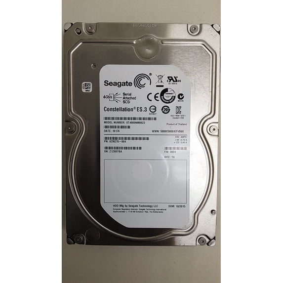 Pre-Owned Seagate ST4000NM0023 4 TB 3.5 in SAS 2 Enterprise Hard Drive (Good)