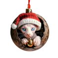 thumbnail image 2 of Christmas Tree Cute Cats Hanging Ornament Set 2025 New Christmas Ornament Acrylic Christmas Pendant Christmas Cats Hanging Decoration for Xmas Tree Holidays Car Home/ Cat Pendant A, 2 of 7