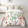 thumbnail image 2 of Cute Dinosaur Comforter Set 7 Piece Bed in a Bag Twin,Mushroom Floral Cartoon Animal Bedding Sets Watercolor Flowers Leaves Sheet Set with Comforter, 2 of 5