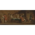 thumbnail image 2 of Joseph Highmore 14x8 Gold Ornate Wood Frame and Double Matted Museum Art Print Titled - Figures in a Tavern or Coffee House, 2 of 4