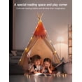 thumbnail image 3 of Besrey Kid Teepee Play Tent with String Lights & Thickened Mat,Kids Indoor Outdoor Playhuose Tent, Pink, 3 of 7