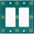 thumbnail image 6 of Metal Light Switch Plate Cover Elegant Green Yellow Diamond Cross Damask DAM092, 6 of 13