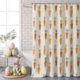 thumbnail image 5 of Easter Shower Curtain Bunny Carrot Shower Curtains for Bathroom Decor, Waterproof Polyester Shower Curtain Set with Hooks, Standard Size 72" x 72" Yellow Carrot, 5 of 9