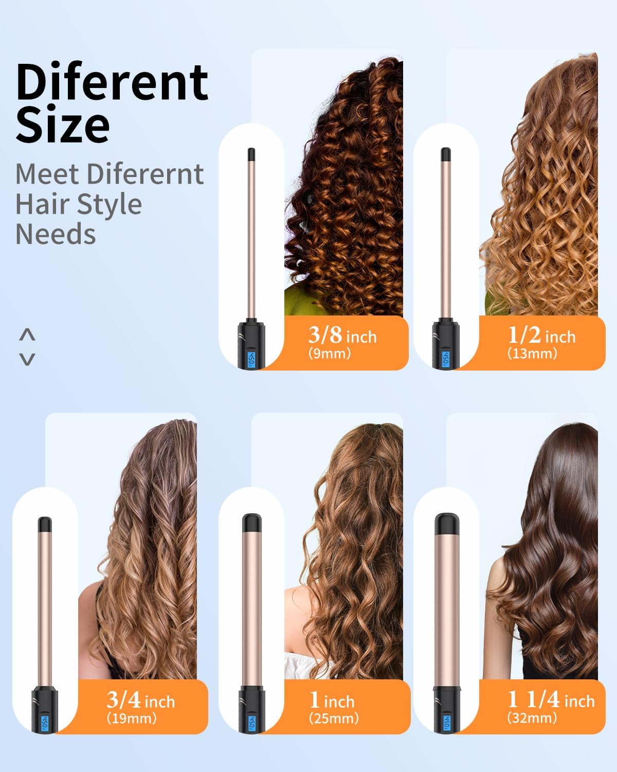 1/2 Inch Curling Wand for Short&Long Hair,Dual Voltage Small Wand Curling Iron for Tight Curls, Extral Long Hair Curling Iron with Tourmaline Ceramic,10 Adjustable Temp