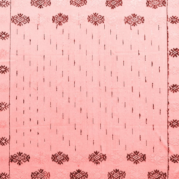 Ahgly Company Indoor Square Solid Red Modern Area Rugs, 7' Square