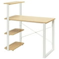 thumbnail image 1 of Gymax Computer Desk Study Writing Table Workstation Home Office w/ Bookshelves, 1 of 9