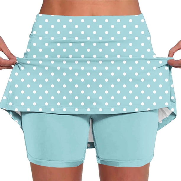 Pantalones de Yoga de Verano para Mujeres Pantalones de Jogger Ligeros de Cintura Alta con Bolsillos Y Pantalones Cortos de Falda, Impresión, Casual