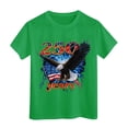 thumbnail image 4 of CAICJ98 250 Year American Anniversary Shirt Boys Girls 4th of July Shirts Toddler American Flag T-Shirt Kids Patriotic Short Sleeve Tees Cotton Top Clothes (Green,2-3 Years), 4 of 5