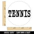 thumbnail image 2 of Tennis Fun Text Self-Inking Rubber Stamp Ink Stamper - Fuchsia Ink - Small 3/4 Inch, 2 of 7