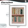 thumbnail image 4 of Stupell Industries Glam Book Lover's Pastel Shelf Gray Framed Print Under Glass, 13 x 16, by The Prints Vibe, 4 of 8