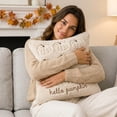 thumbnail image 7 of Dmlowu Fall Pumpkin Pillow Covers for Couch, Soft Plush Corduroy Embroidered Pillow Cases for Thanksgiving Halloween Decorations, Warm Autumn Orange, 18 x 18 inch, 7 of 7