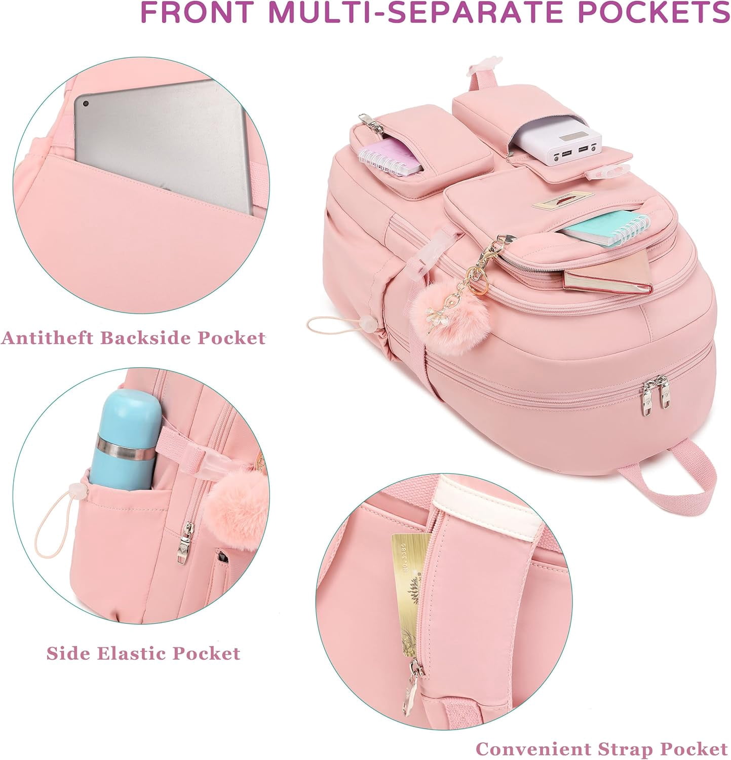 Laptop Backpack 15.6 Inch All Age Man Woman Bag College Backpacks Anti Theft Travel Back Pack Large Bookbags for Anyone
