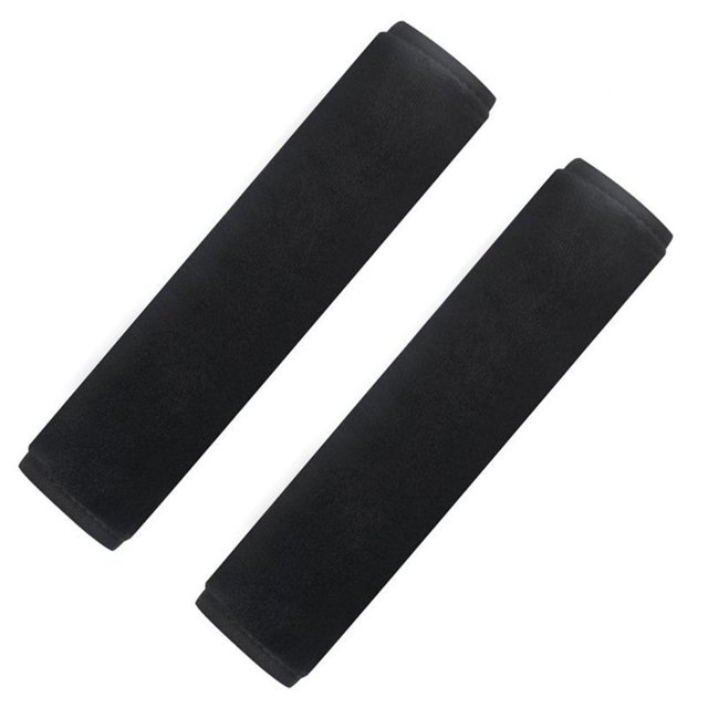 Almohadilla de algodón negra para cinturón de seguridad de coche: suave, cómoda y universal para todos los modelos. Protección para adultos y niños.