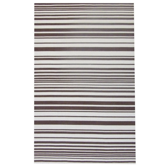 Wahi Rugs Hand Knotted Coastal Flat-Weave Indoor Outdoor Beach 5'0"x8'0" -W827