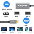thumbnail image 7 of Fasgear USB C to HDMI Adapter (4K@60Hz),USB Type-C to HDMI Adapter [Thunderbolt 3] Compatible with MacBook Pro 2021/ Pro 2020/ Air 2019, iPad Pro 2021, Galaxy S10/ S9, Surface Book 2 and More (Gray), 7 of 7