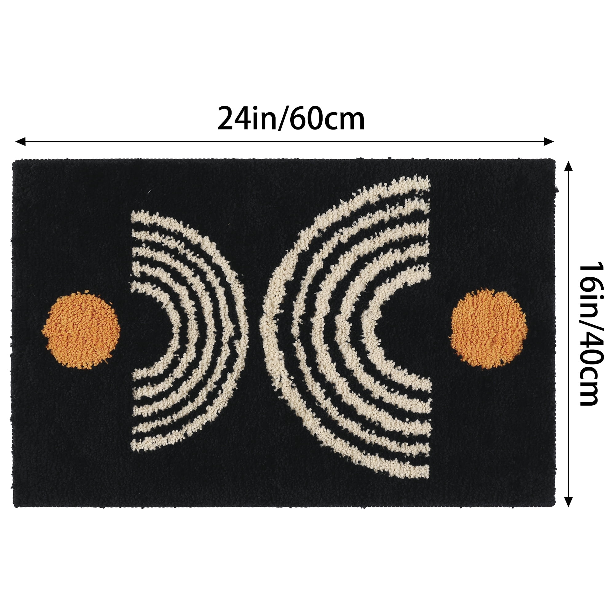 Unique Bargains Non-Slip Absorbent Resist Dirt Entrance Mat Soft Fluffy Carpet Doormats Dark Gray 16"x24"