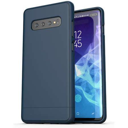 Encased Slim Galaxy S10 Plus Case (2019 Slimshield Series) Ultra Thin Protective Armor Grip Phone Cover for Samsung Galaxy S10+ - Navy