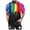 A1#-Black, variant on Men Graffiti Rainbow Print T Shirt - Short Sleeve Crewneck Tee, Casual Summer Top(Black-M)