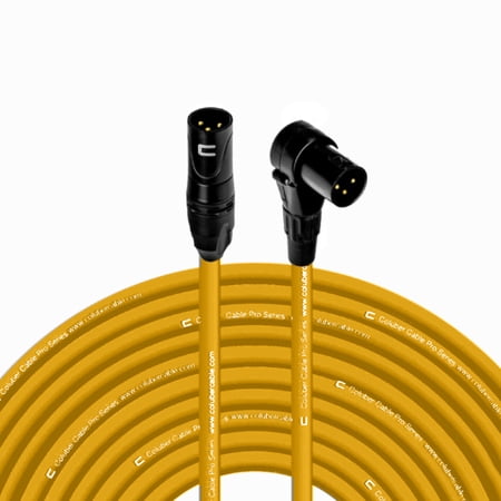 Coluber Cable 3-Pin M-Right Angle Balanced XLR Cable - Premium Cord 150ft