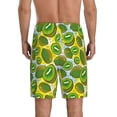 thumbnail image 2 of Balery Watercolor Kiwi Fruits Summer Men's Cotton Knit Pajama Shorts Waistband & Pockets,Short Pajama Pants-3X-Large, 2 of 8